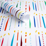 Gift Wrapping Paper Folded (6) Sheets Birthday Design 100% Recyclable Paper by The Doodle Factory