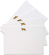 20 Debossed Notelets/Thank you Cards Cheetah design with envelopes blank inside by The Doodle Factory