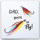 Father's Day Card Fly Fishing Design by The Doodle Factory