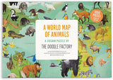 A World Map of Animals Jigsaw Puzzle by The Doodle Factory
