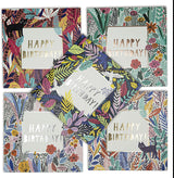 10 Birthday Cards Multipack Happy Birthday Metallic Foil Edition by The Doodle Factory